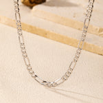 925 Sterling Silver Classic Figaro Link Chain Necklace 80100096