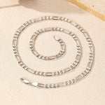 925 Sterling Silver Classic Figaro Link Chain Necklace 80100096