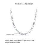 925 Sterling Silver Classic Figaro Link Chain Necklace 80100096