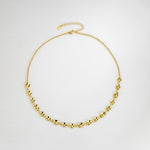 925 Sterling Silver Irregular Pebble Link Necklace 80100101