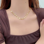 925 Sterling Silver Irregular Pebble Link Necklace 80100101