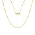 925 Sterling Silver 14K Yellow Gold Plated Paperclip Chain Necklace 80100104