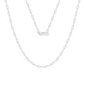 925 Sterling Silver Rhodium Plated Paperclip Chain Necklace 80100105