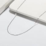 925 Sterling Silver Rhodium Plated Paperclip Chain Necklace 80100105