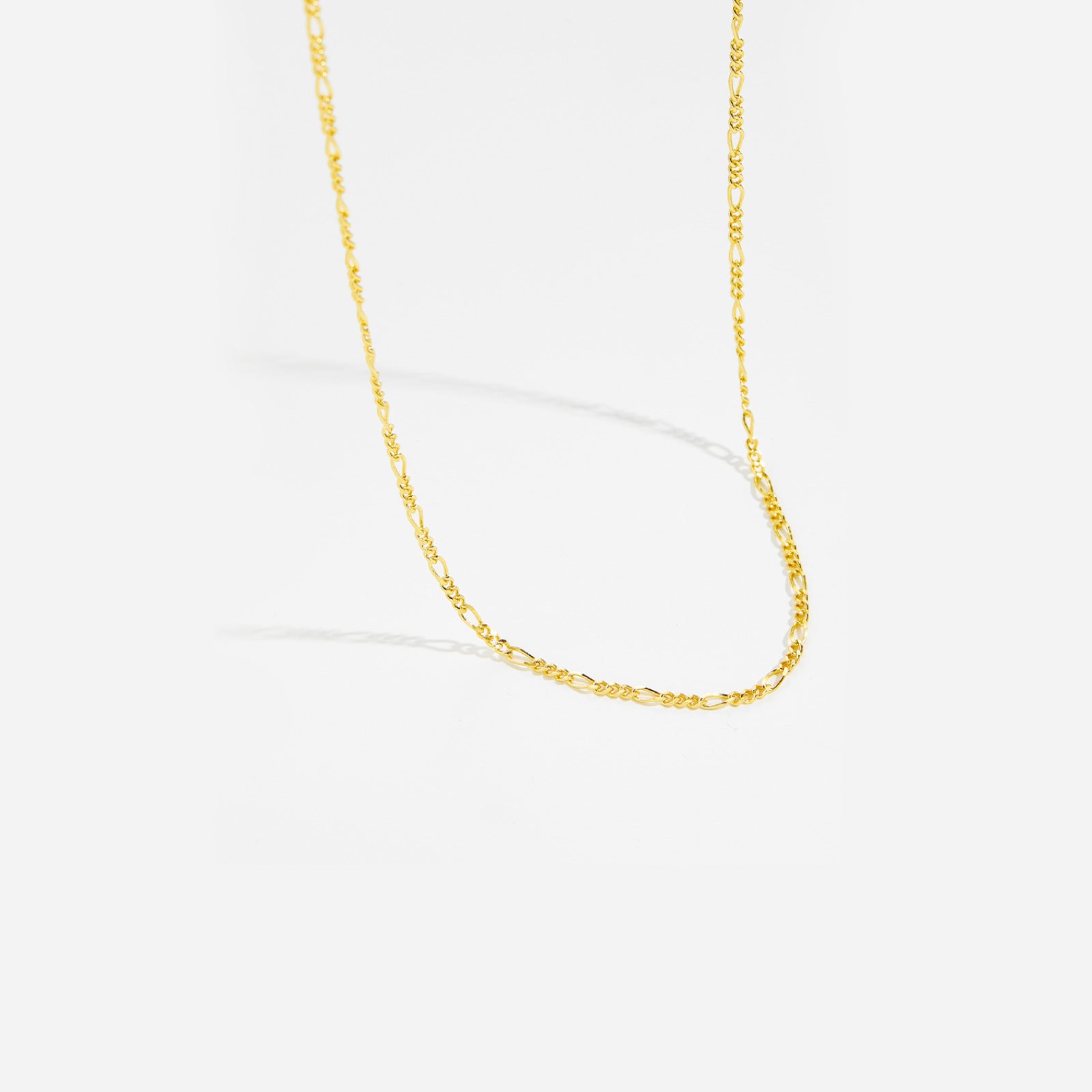 925 Sterling Silver Figaro Chain Link Necklace 80100108