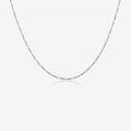 925 Sterling Silver Figaro Chain Link Necklace 80100108