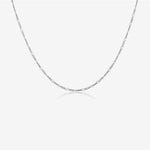 925 Sterling Silver Figaro Chain Link Necklace 80100108
