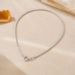925 Sterling Silver CZ Tennis Chain Toggle Necklace 80100109