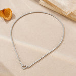 925 Sterling Silver CZ Tennis Chain Heart Toggle Necklace 80100110