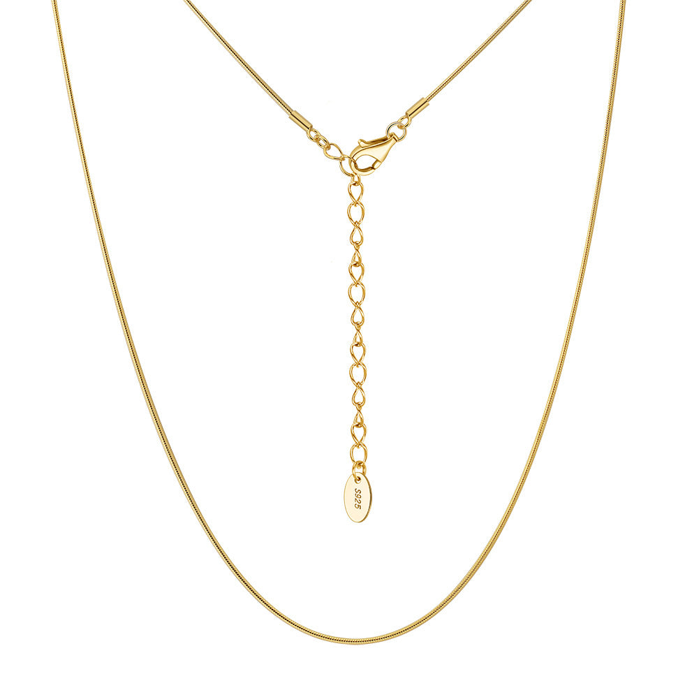 Wholesale 925 Sterling Silver 0.8mm Round Snake Chain Necklace 80100111
