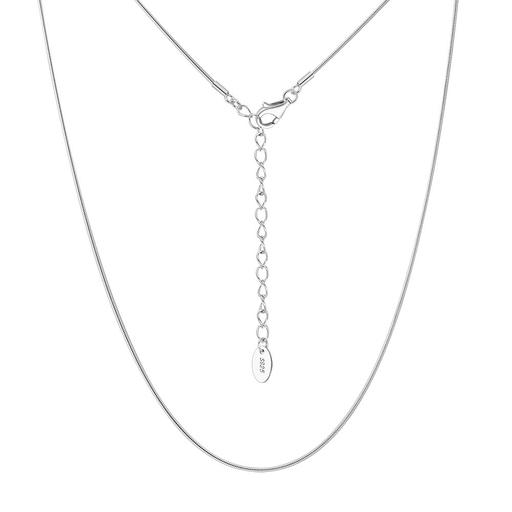 Wholesale 925 Sterling Silver 0.8mm Round Snake Chain Necklace 80100111