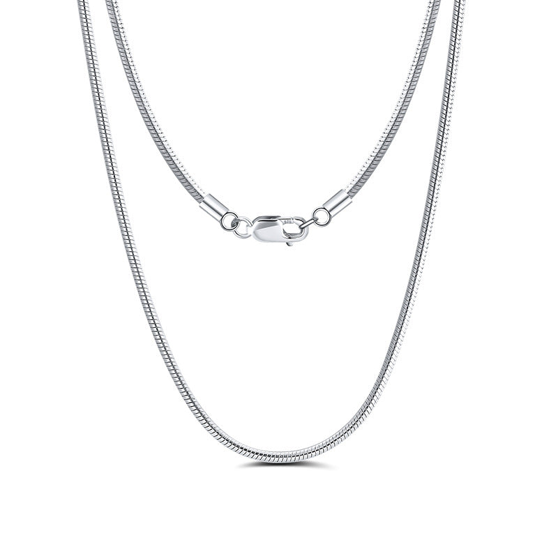 Wholesale 925 Sterling Silver 1mm Round Snake Chain Necklace 80100112