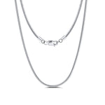 Wholesale 925 Sterling Silver 1mm Round Snake Chain Necklace 80100112