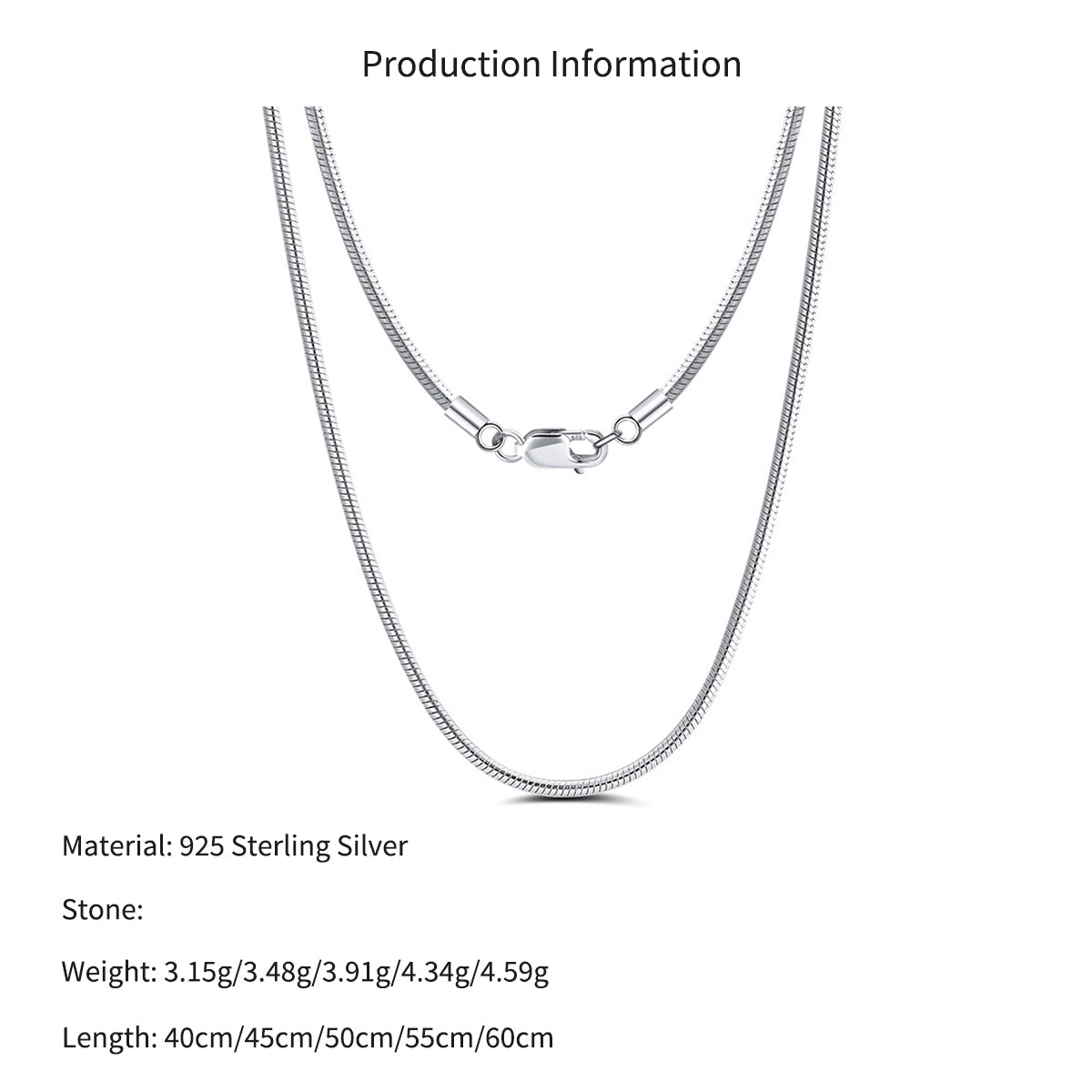Wholesale 925 Sterling Silver 1mm Round Snake Chain Necklace 80100112