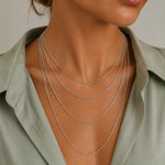 Wholesale 925 Sterling Silver 1mm Round Snake Chain Necklace 80100112