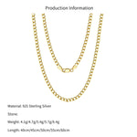 Wholesale 925 Sterling Silver 3mm Curb Link Chain Hip Hop Necklace 80100113