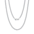 Wholesale 925 Sterling Silver 3mm Curb Link Chain Hip Hop Necklace 80100114