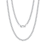 Wholesale 925 Sterling Silver 3mm Curb Link Chain Hip Hop Necklace 80100114