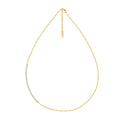 Wholesale 925 Sterling Silver Half CZ Paperclip Link Chain Necklace 80100115