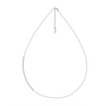 Wholesale 925 Sterling Silver Half CZ Paperclip Link Chain Necklace 80100115