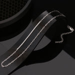 Wholesale 925 Sterling Silver Half CZ Paperclip Link Chain Necklace 80100115