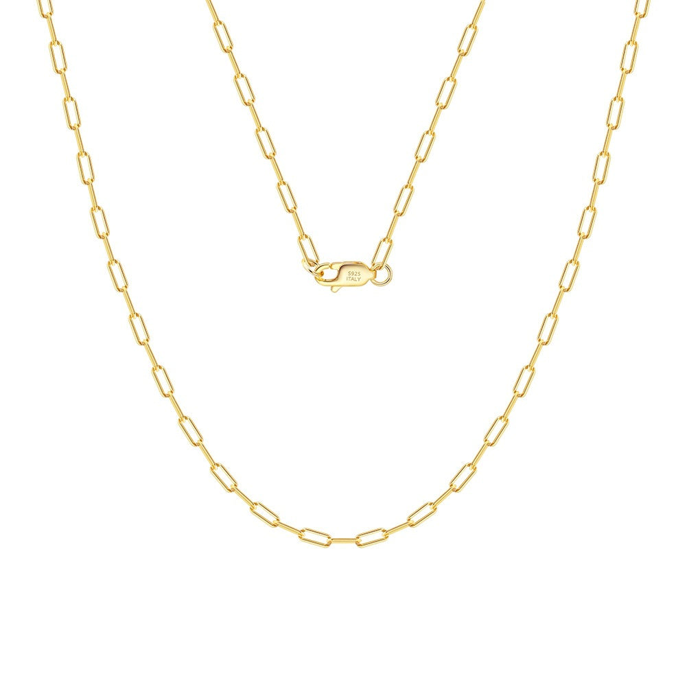 Wholesale 925 Sterling Silver 2.2mm Paperclip Link Chain Necklace 80100116