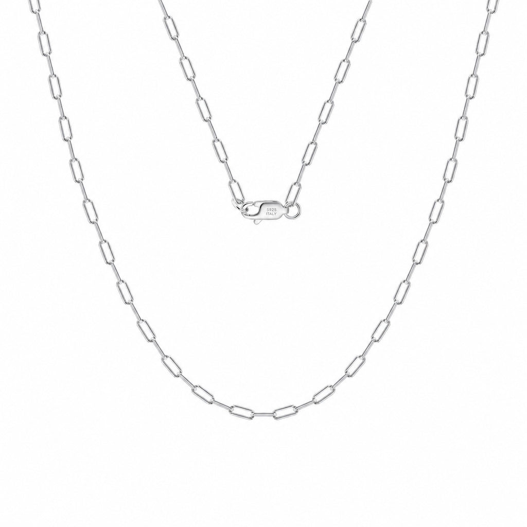 Wholesale 925 Sterling Silver 2.2mm Paperclip Link Chain Necklace 80100118