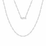 Wholesale 925 Sterling Silver 2.2mm Paperclip Link Chain Necklace 80100118