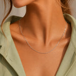 Wholesale 925 Sterling Silver 2.2mm Paperclip Link Chain Necklace 80100118