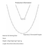 Wholesale 925 Sterling Silver 2.2mm Paperclip Link Chain Necklace 80100118