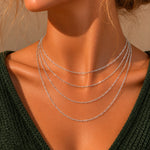 Wholesale 925 Sterling Silver 3mm Paperclip Link Chain Necklace 80100121