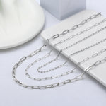 Wholesale 925 Sterling Silver 3mm Paperclip Link Chain Necklace 80100121