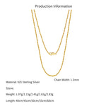925 Sterling Silver 1.2mm Rope Chain Twist Necklace 80100124