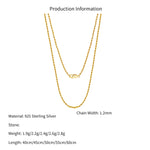 925 Sterling Silver 1.2mm Rope Chain Twist Necklace 80100125
