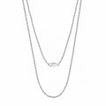 925 Sterling Silver 1.2mm Classic Rope Twist Chain Necklace 80100126