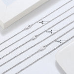 925 Sterling Silver 1.2mm Classic Rope Twist Chain Necklace 80100126
