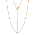 925 Sterling Silver Minimalist Satellite Bead Station Necklace 80100129