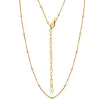 925 Sterling Silver Minimalist Satellite Bead Station Necklace 80100129