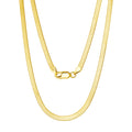 925 Sterling Silver 3mm Minimalist Flat Herringbone Blade Chain Necklace 80100131