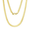 925 Sterling Silver 4.5mm Bold Flat Herringbone Blade Chain Necklace 80100133