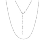 925 Sterling Silver 1.7mm Minimalist Figaro Link Clavicle Necklace 80100134