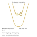 925 Sterling Silver 1mm Minimalist Fine Curb Chain Necklace 80100136