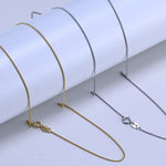 925 Sterling Silver 1mm Minimalist Fine Curb Chain Necklace 80100136