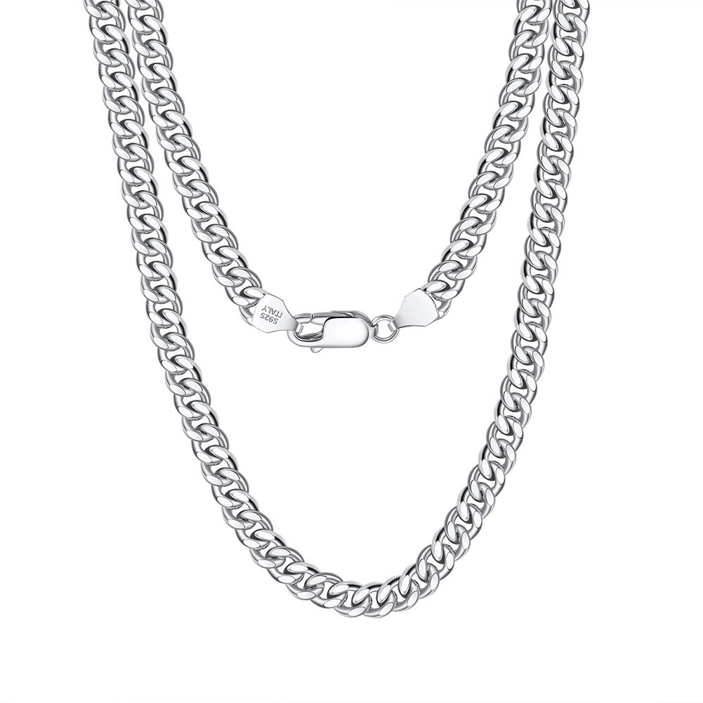 925 Sterling Silver 5mm Bold Classic Curb Link Chain Necklace 80100140