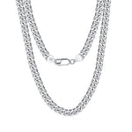 925 Sterling Silver 5mm Bold Classic Curb Link Chain Necklace 80100140