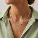 925 Sterling Silver 5mm Bold Classic Curb Link Chain Necklace 80100140