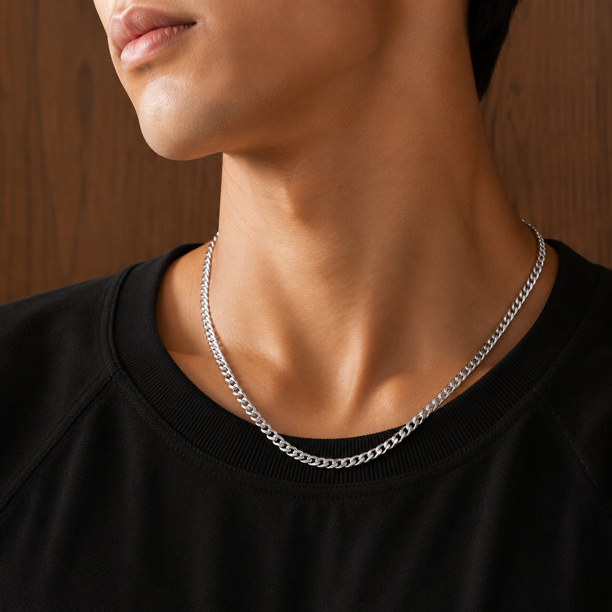 925 Sterling Silver 5mm Bold Classic Curb Link Chain Necklace 80100140