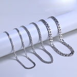 925 Sterling Silver 5mm Bold Classic Curb Link Chain Necklace 80100140
