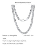 925 Sterling Silver 5mm Bold Classic Curb Link Chain Necklace 80100140