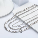 925 Sterling Silver 7mm Heavy Classic Curb Link Chain Necklace 80100141
